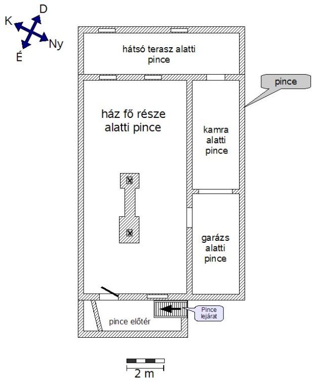 Pince alaprajz